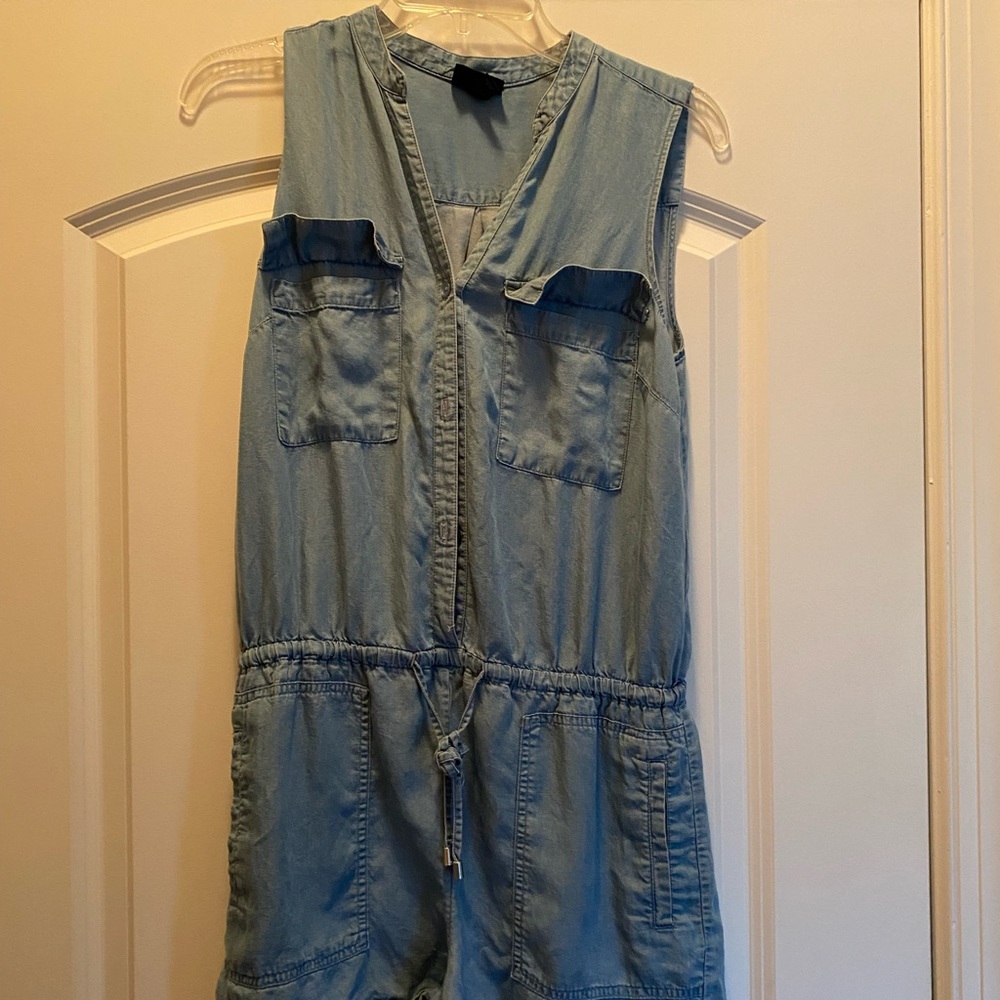 Lightweight denim romper
